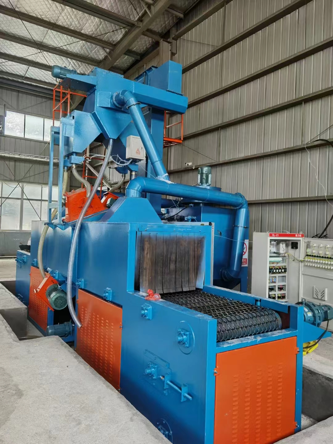 鋁壓鑄網(wǎng)帶式拋丸機